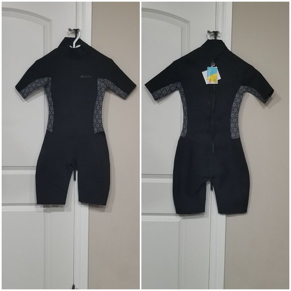 Shorty Womens Printed Wetsuit Black - Picture 1 of 6
